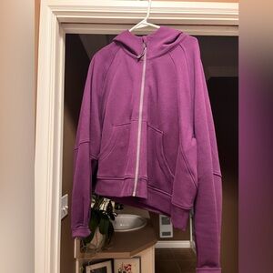 Lululemon full zip crop length scuba hoodie.